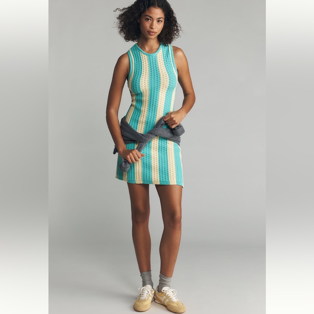 Anthropologie Daily Practice Striped Knit Mini Dress